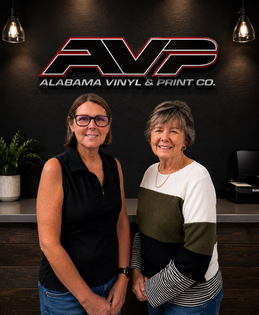 Tiffany and Kim at Alabama Vinyl and Print Company