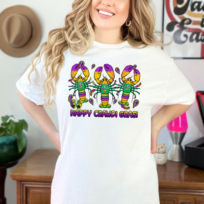 "Happy Crawdi Gras" Ready-to-Press Transfer Alabama Vinyl