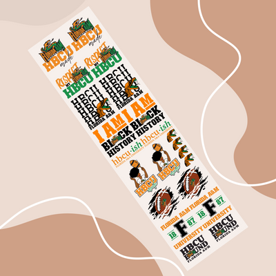 Pre-Built FAMU Gang Sheet - 84 Inches Alabama Vinyl