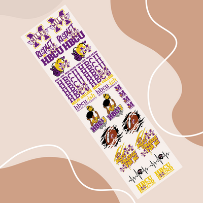 Pre-Built Miles College Gang Sheet - 84 Inches Alabama Vinyl