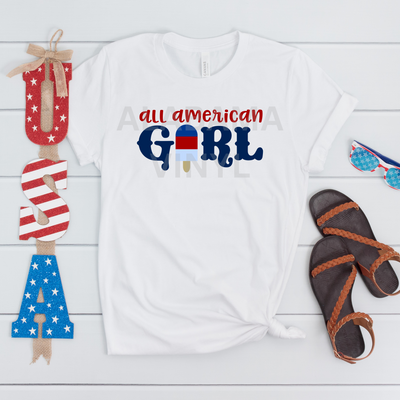 All American Girl Ready-to-Press Transfer Alabama Vinyl