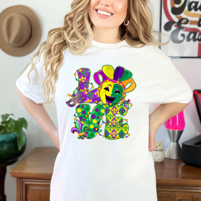 "Mardi Gras Love" Ready-to-Press Transfer Alabama Vinyl