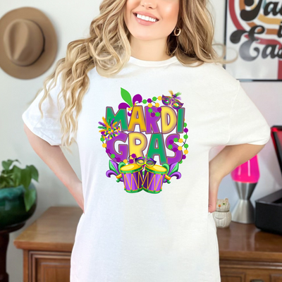 "Mardi Gras" Ready-to-Press Transfer Alabama Vinyl