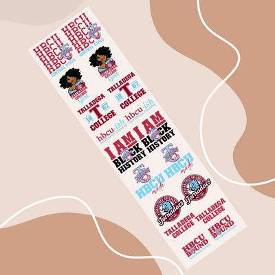 Pre-Built Talladega College Gang Sheet - 84 Inches Alabama Vinyl