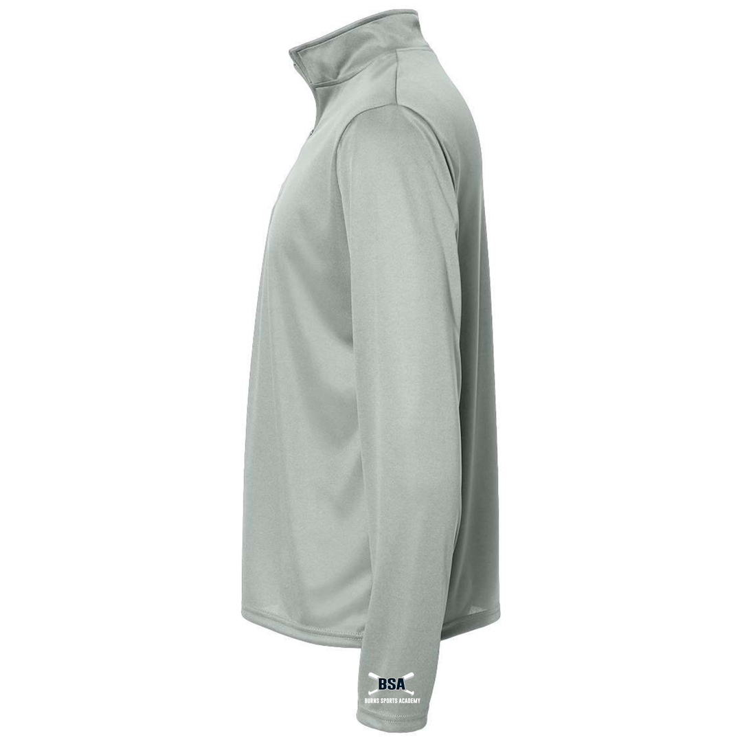 "BSA Crest Logo" Badger 1/4 Zip Long Sleeve Performance Shirt Alabama Vinyl