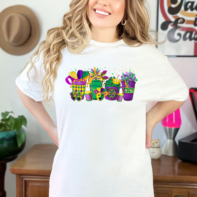 "Mardi Gras Drinks" Ready-to-Press Transfer Alabama Vinyl