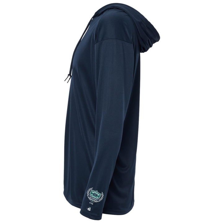 "Next Level Starts Here" Badger Long Sleeve Hooded Performance Shirt Alabama Vinyl