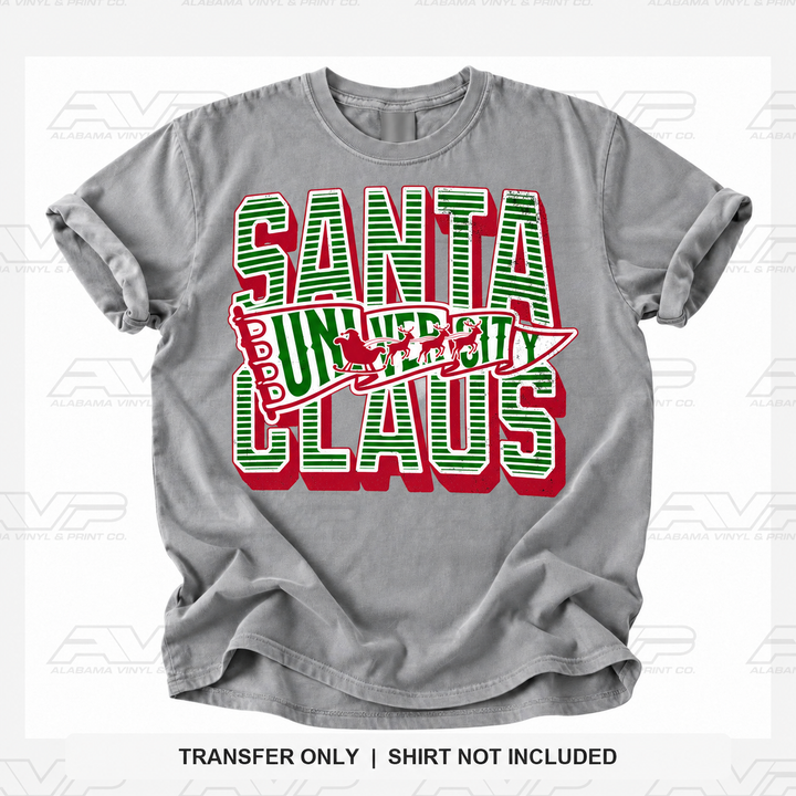 Santa Claus University Stripes Alabama Vinyl