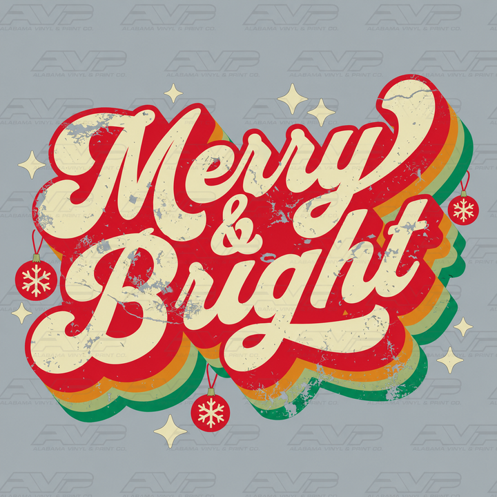Merry and Bright Retro Alabama Vinyl