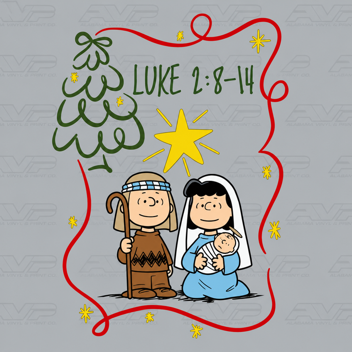 Peanuts Luke 2:8-14 Alabama Vinyl