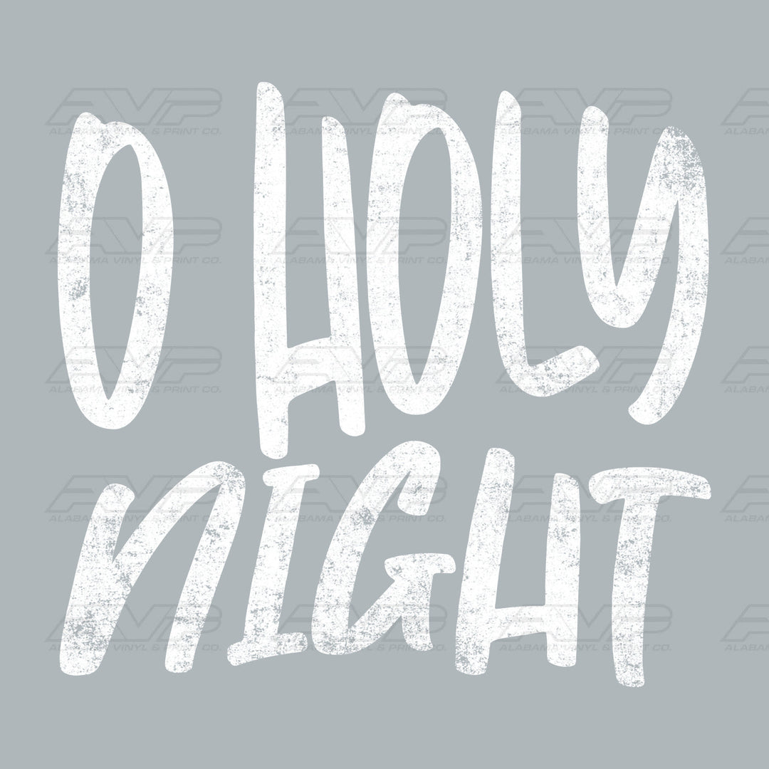 O Holy Night White Lettering Alabama Vinyl