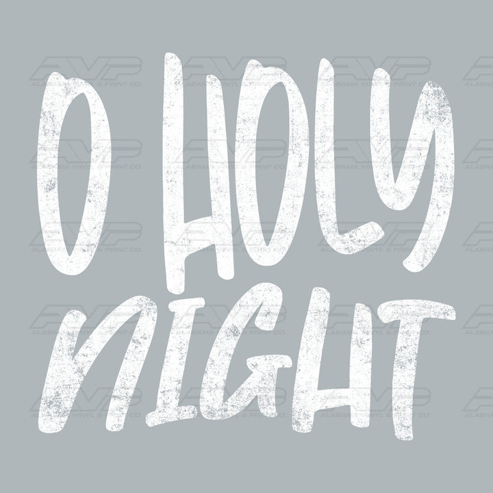 O Holy Night White Lettering Alabama Vinyl