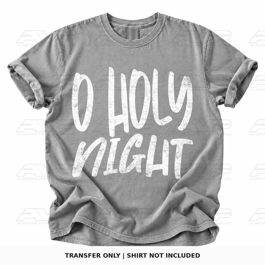 O Holy Night White Lettering Alabama Vinyl