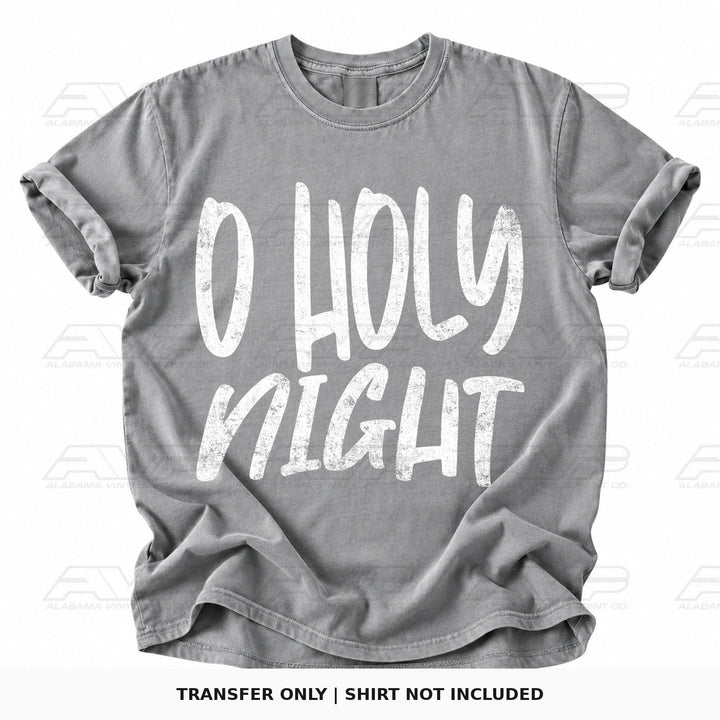 O Holy Night White Lettering Alabama Vinyl