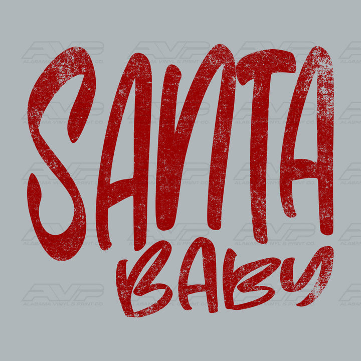 Santa Baby Red Script Alabama Vinyl