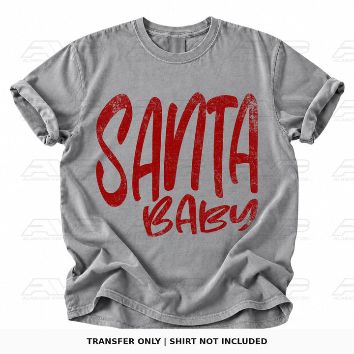 Santa Baby Red Script Alabama Vinyl