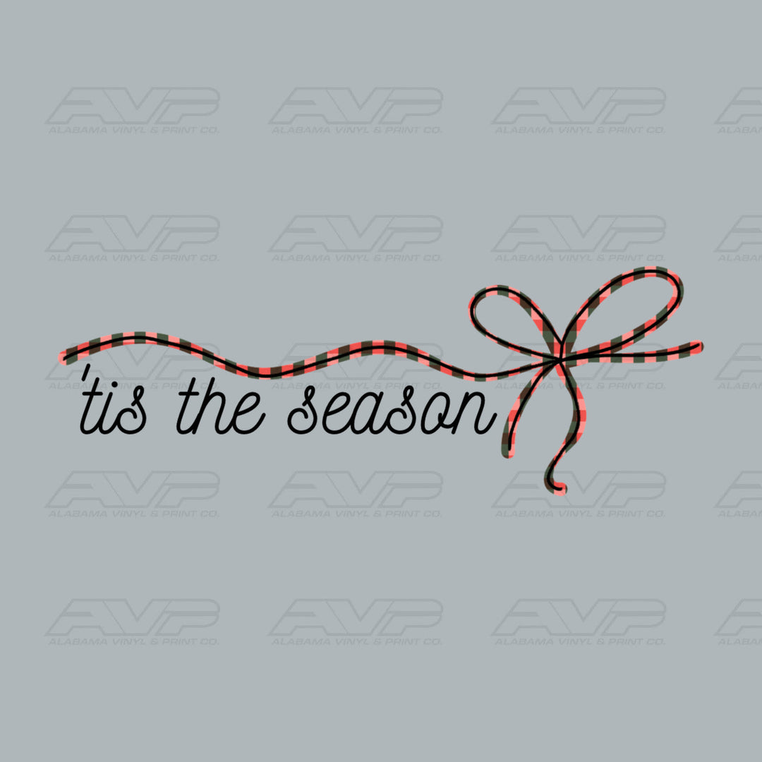 Tis the Season Bow Alabama Vinyl