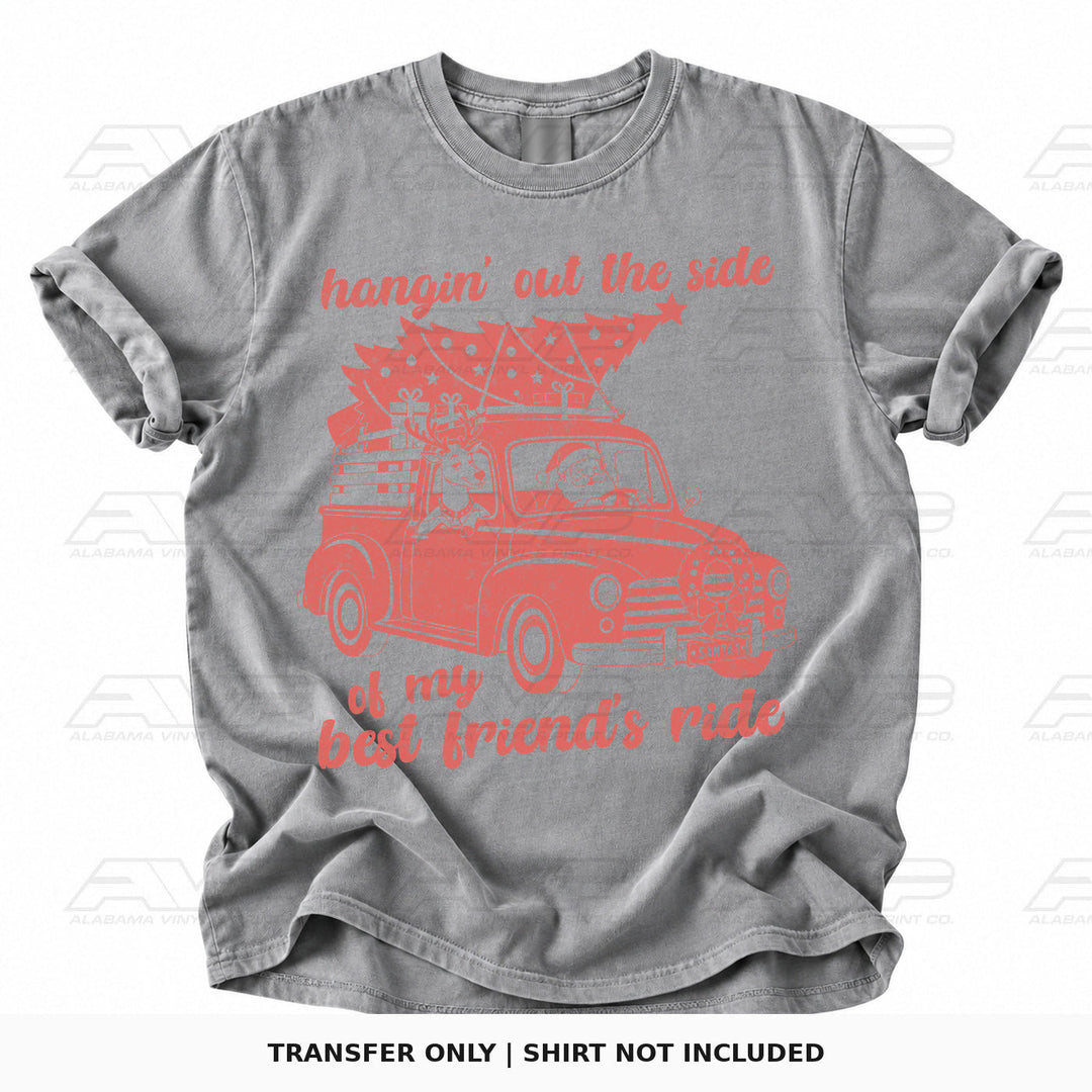 Hanging Out the Side Christmas Truck Alabama Vinyl