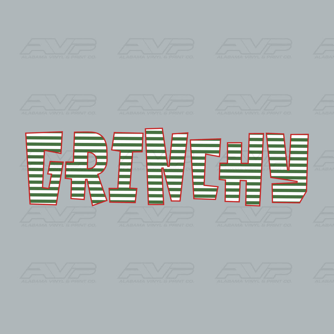 Grinchy Green Stripes Alabama Vinyl