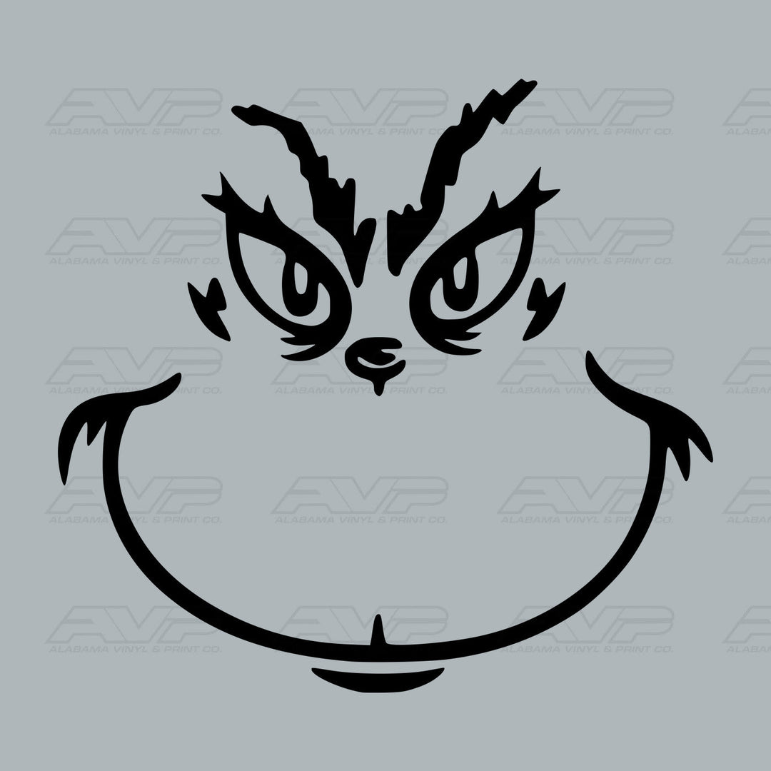 Grinch Face Black Alabama Vinyl