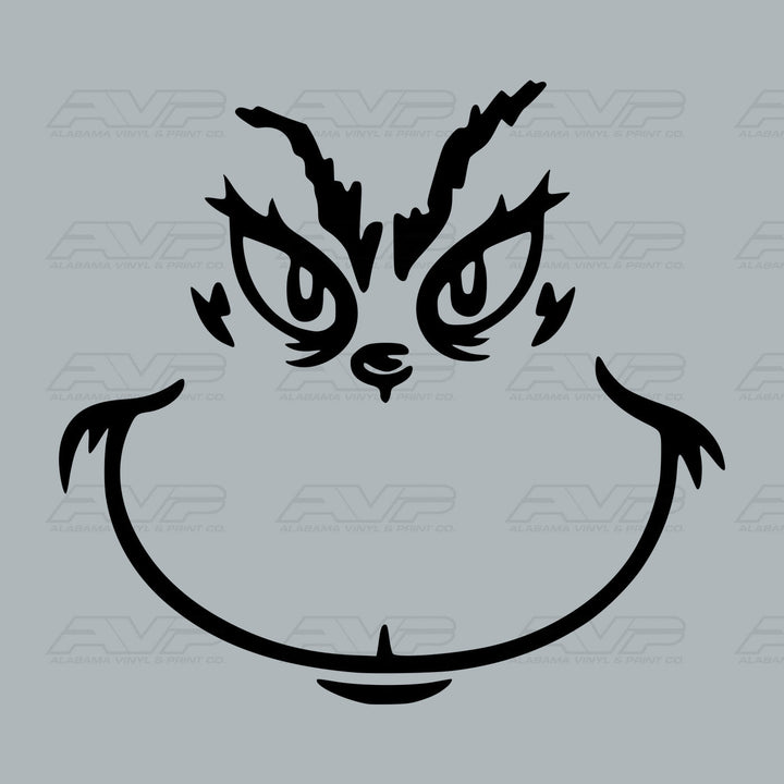 Grinch Face Black Alabama Vinyl
