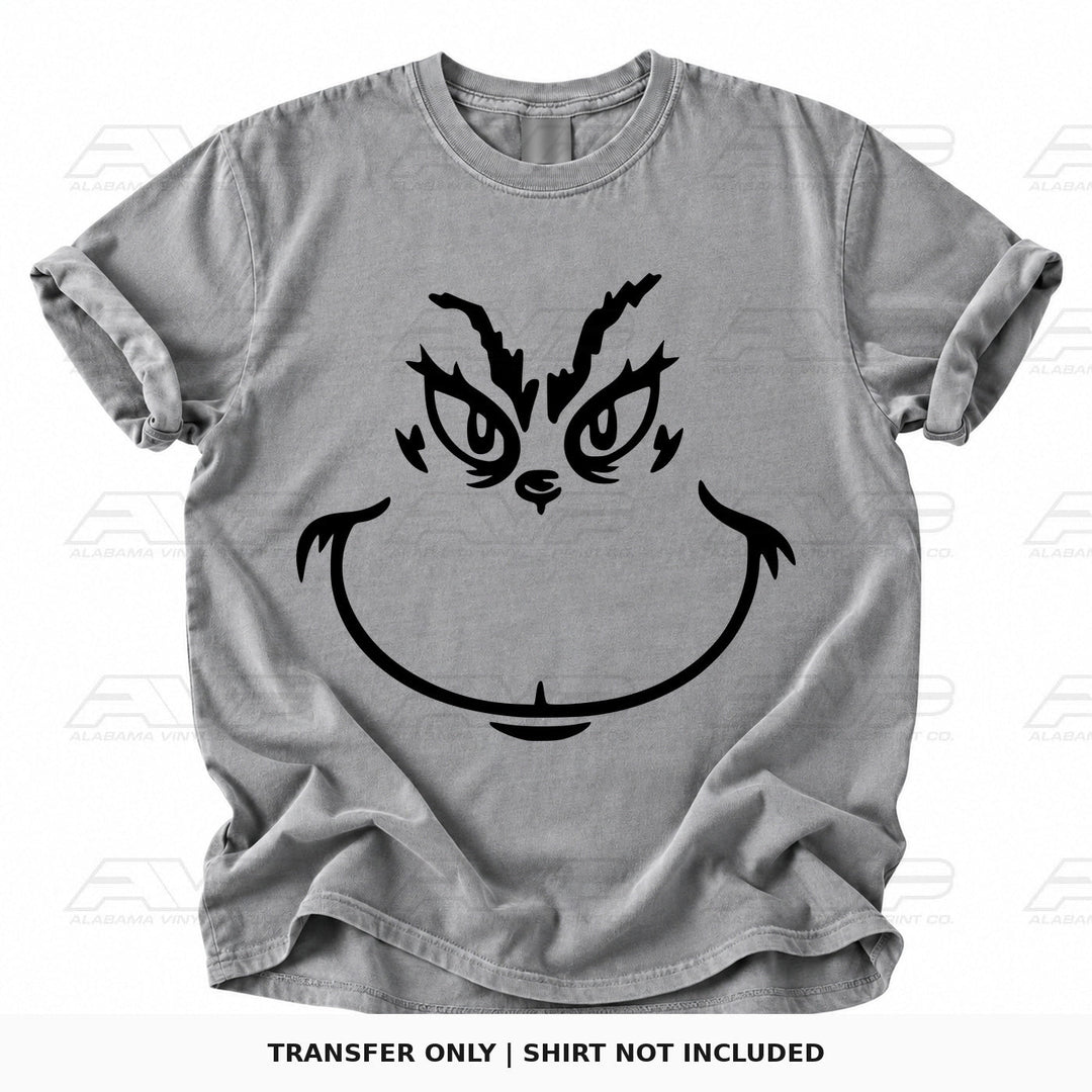 Grinch Face Black Alabama Vinyl