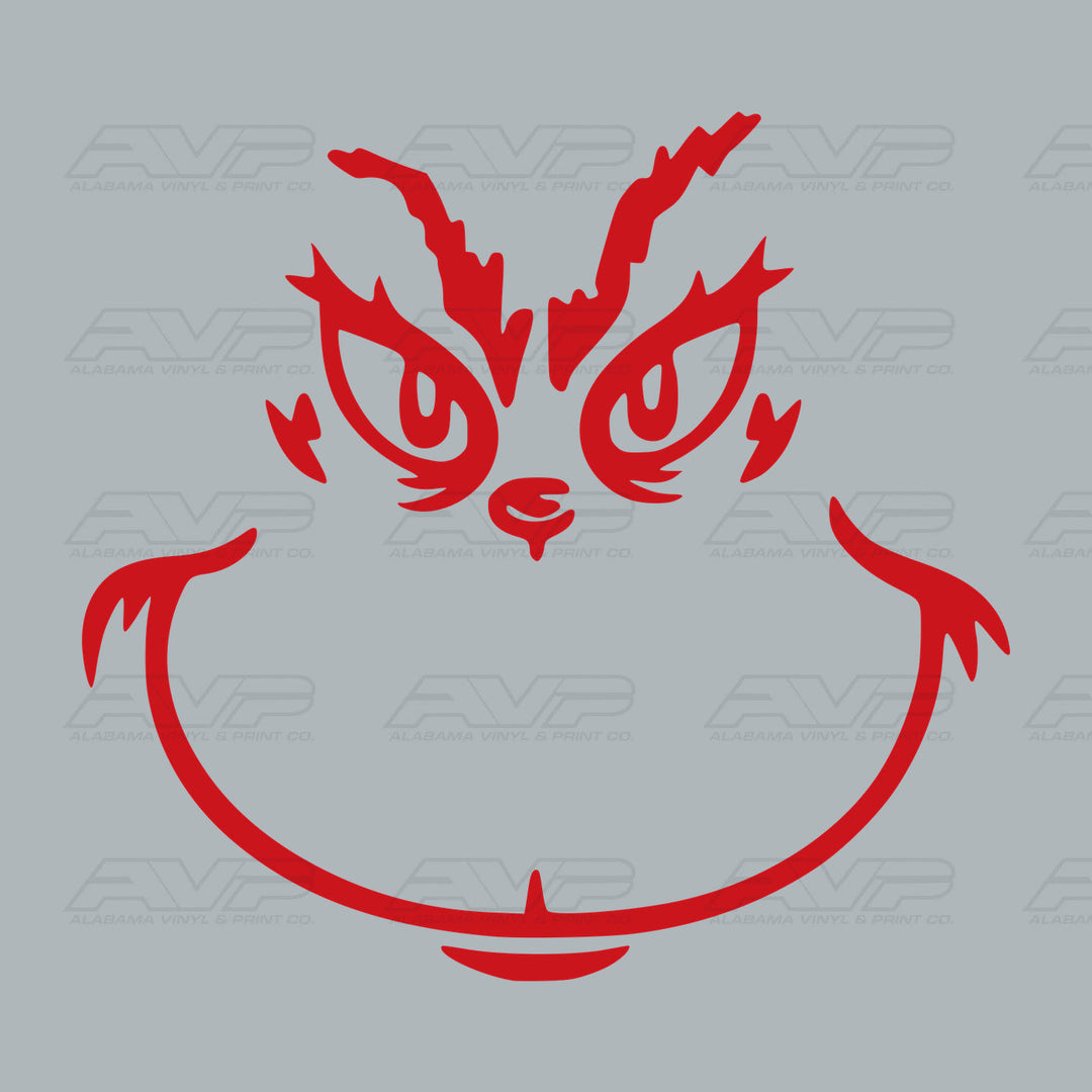Grinch Face Red Alabama Vinyl