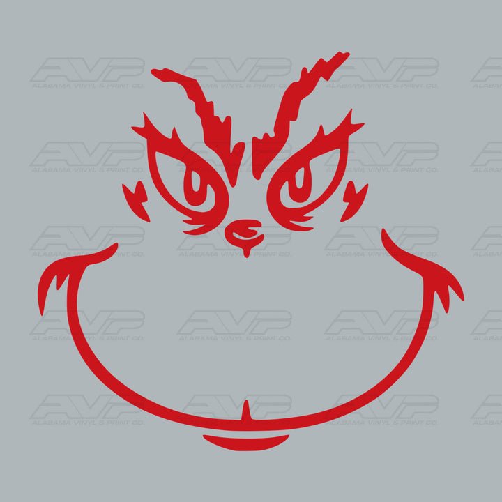 Grinch Face Red Alabama Vinyl