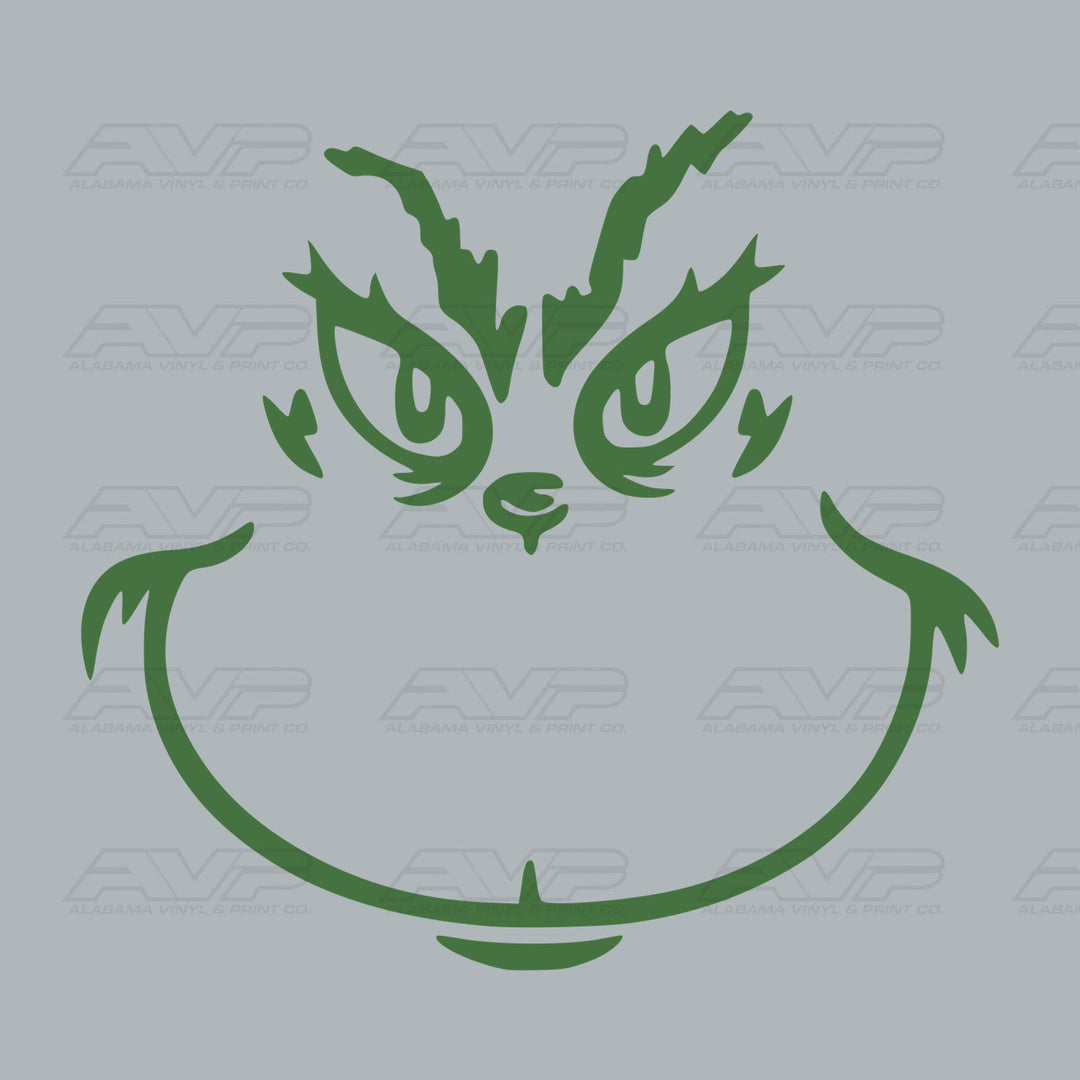Grinch Face Green Alabama Vinyl
