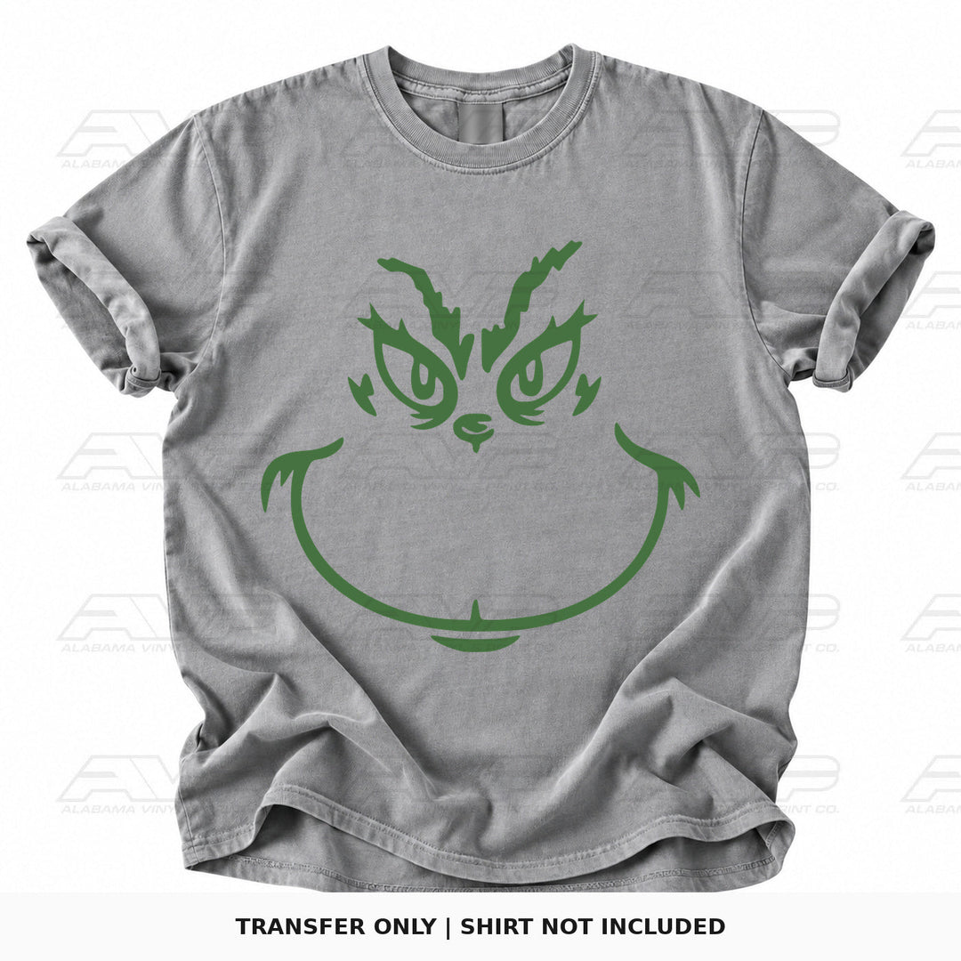 Grinch Face Green Alabama Vinyl
