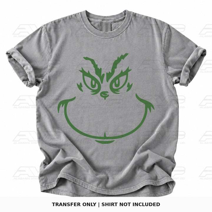 Grinch Face Green Alabama Vinyl