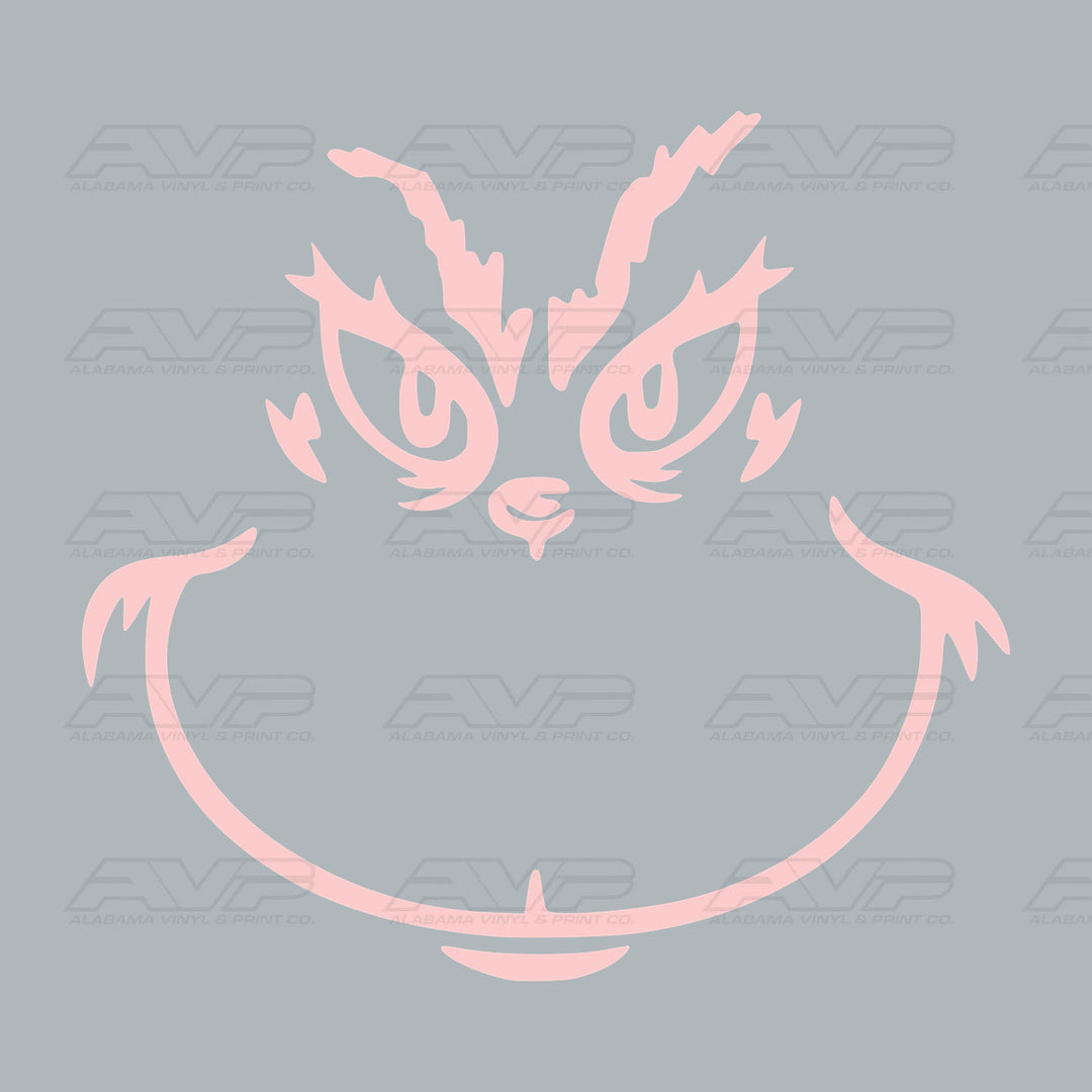 Grinch Face Pink Alabama Vinyl