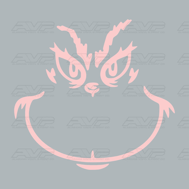 Grinch Face Pink Alabama Vinyl