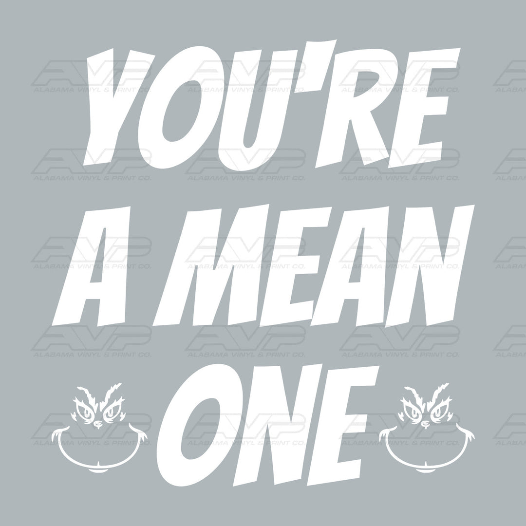 You're a Mean One White Alabama Vinyl