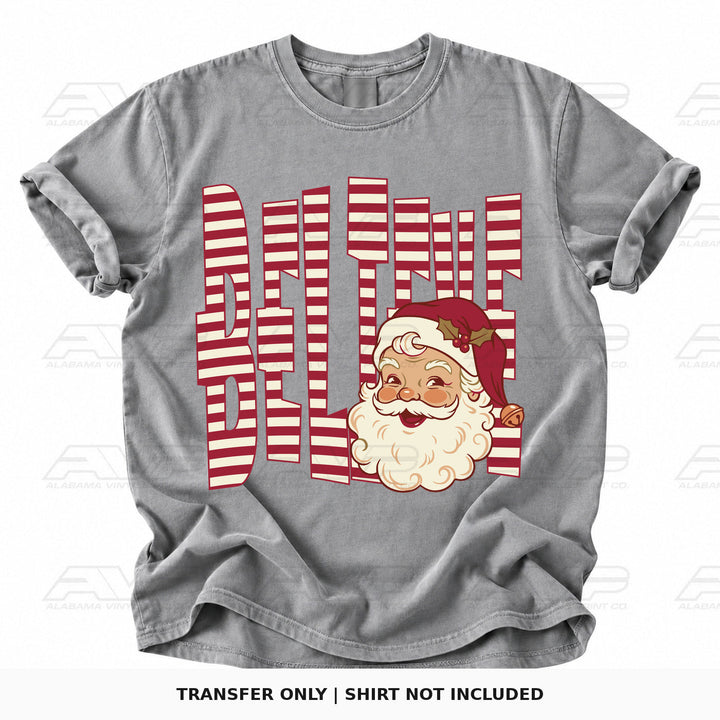 Merry Jolly Red Stripe Santa Alabama Vinyl