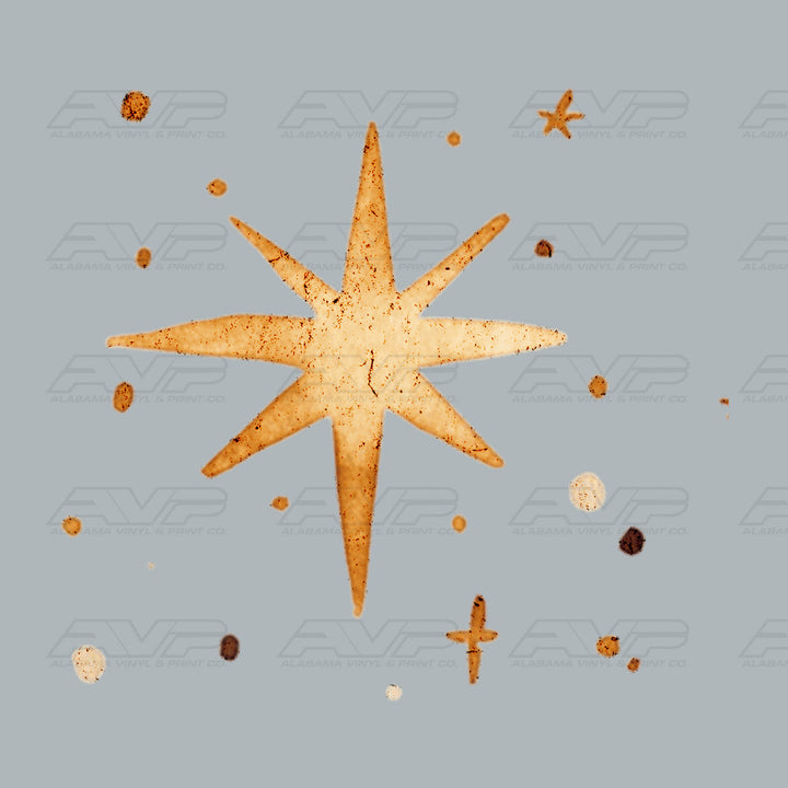 Gold Christmas Star Alabama Vinyl