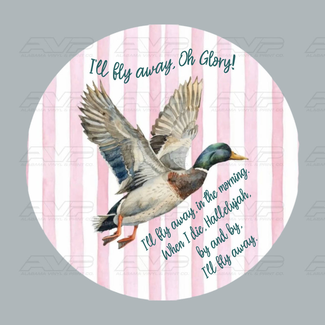 I'll Fly Away Mallard Duck Pink Alabama Vinyl