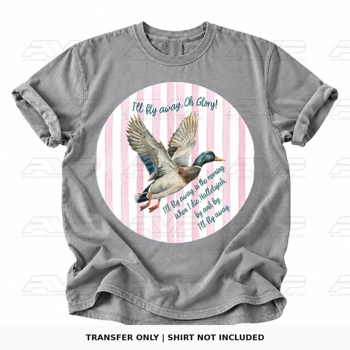I'll Fly Away Mallard Duck Pink Alabama Vinyl