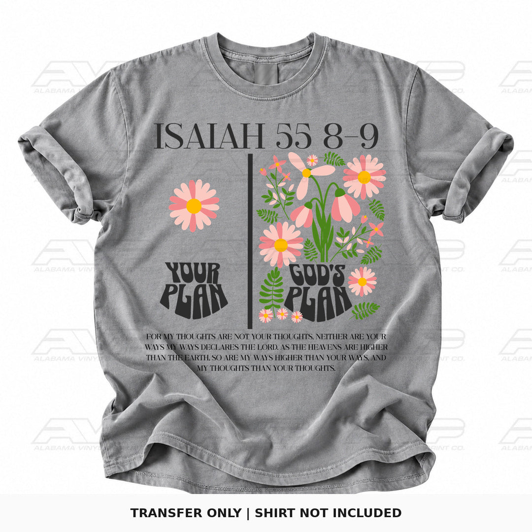 Your Plan and God's Plan Isaiah 55:8-9 Alabama Vinyl