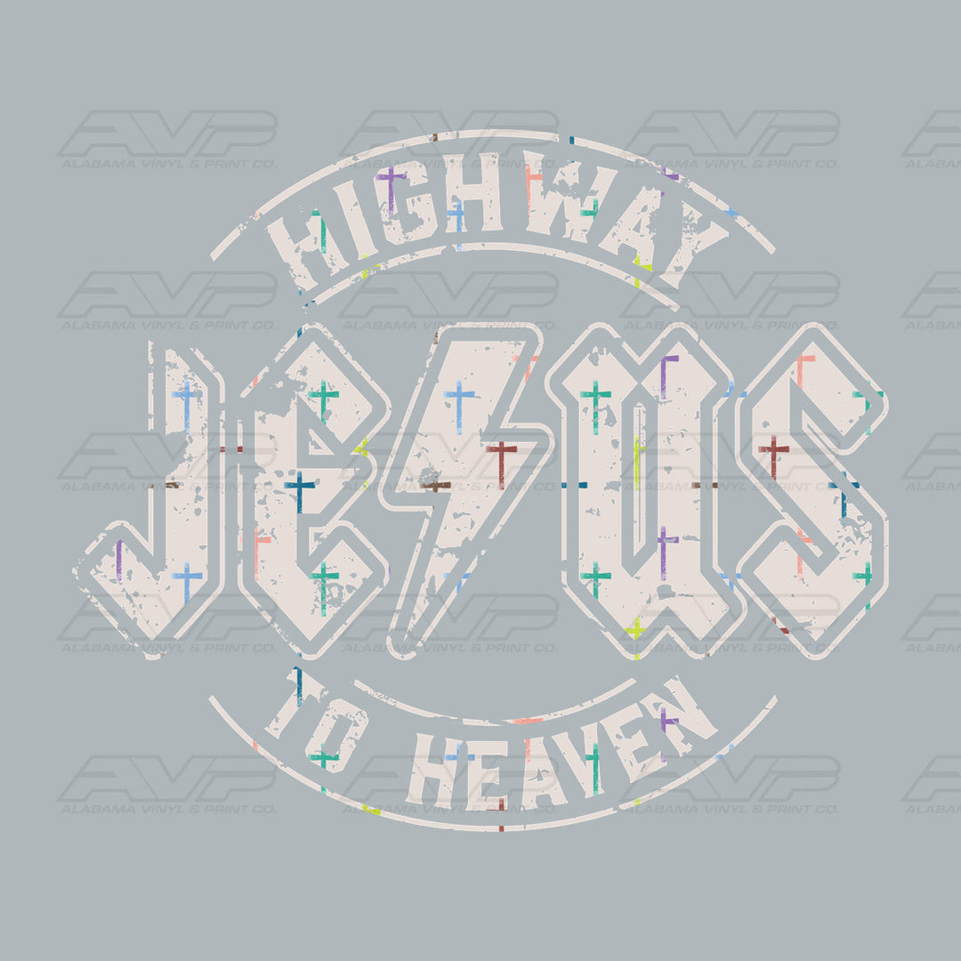 Highway to Heaven Cross Pattern Alabama Vinyl