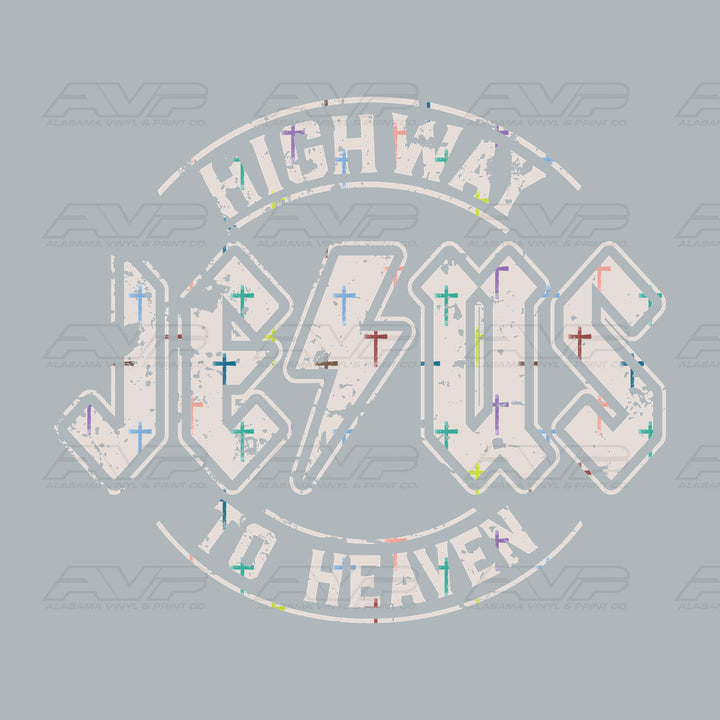 Highway to Heaven Cross Pattern Alabama Vinyl