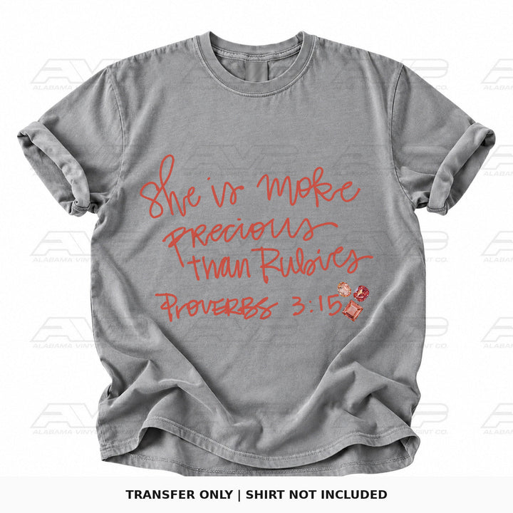 More Precious Than Rubies Proverbs 3:15 Gems Alabama Vinyl