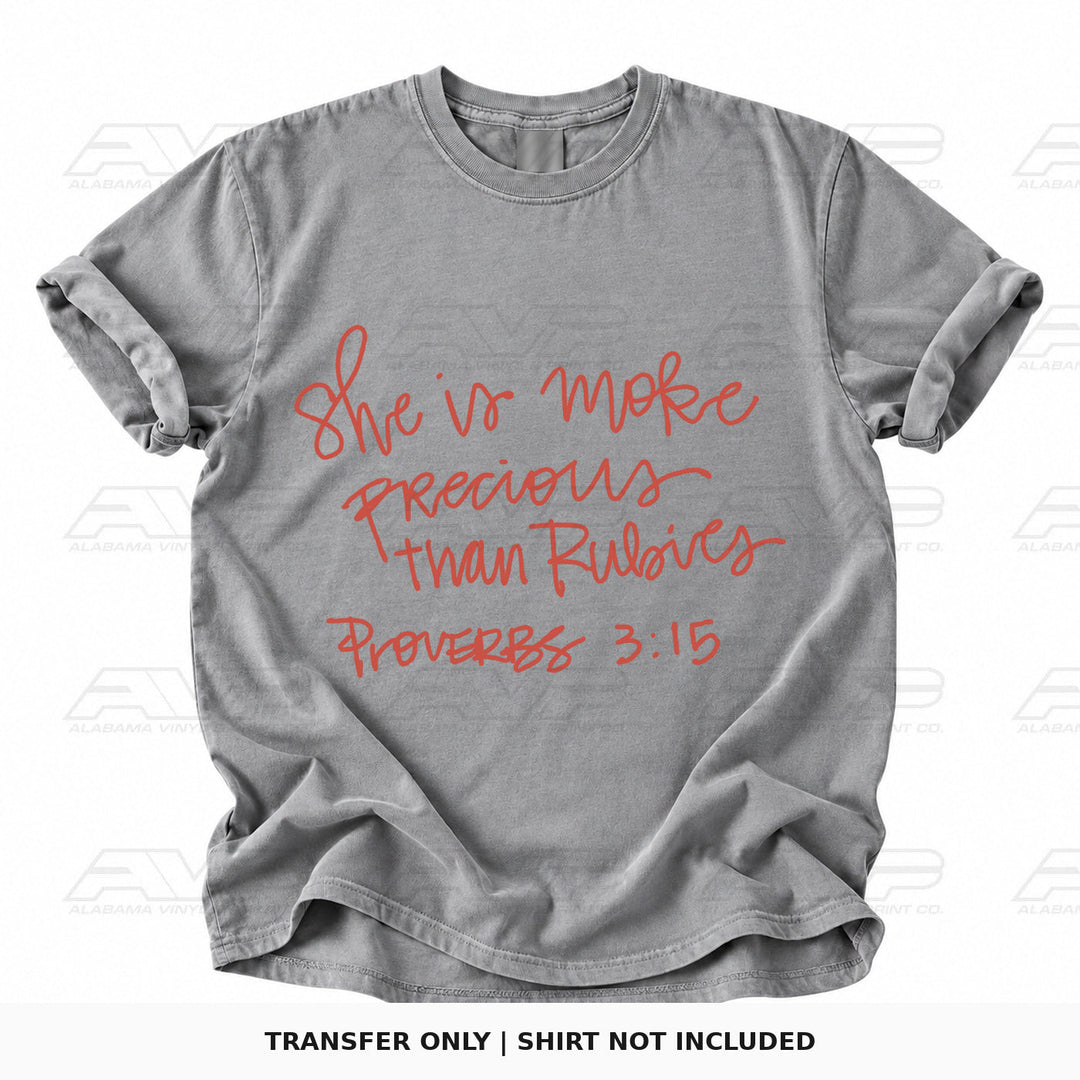 Proverbs 3:15 More Precious Than Rubies Alabama Vinyl