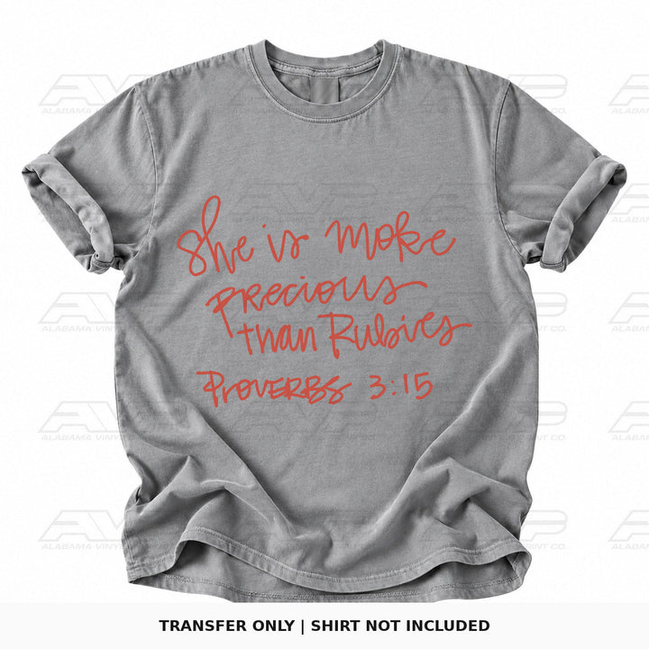 Proverbs 3:15 More Precious Than Rubies Alabama Vinyl