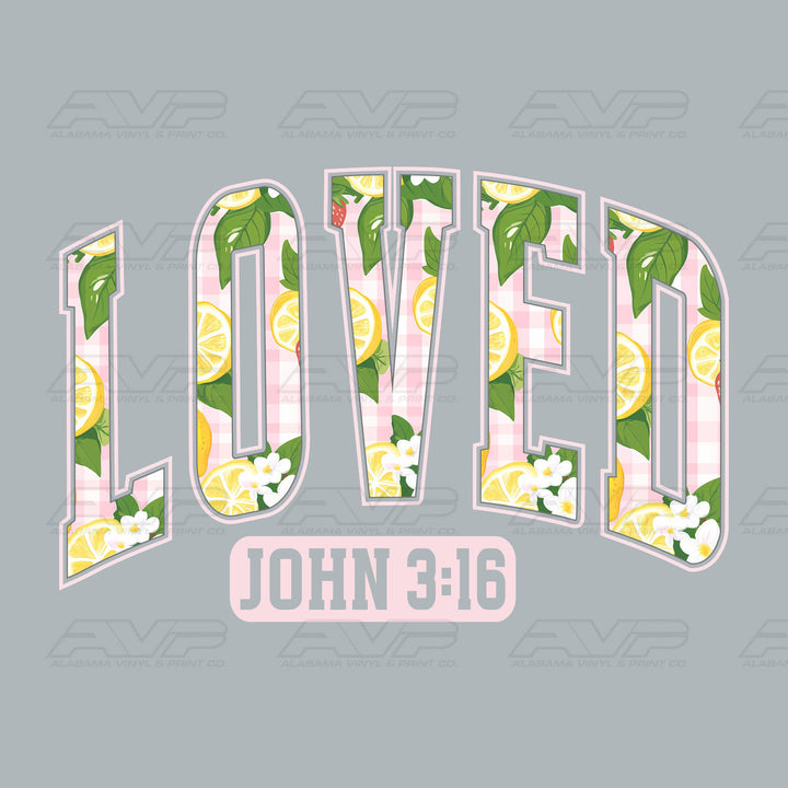 Loved John 3:16 Lemons Alabama Vinyl