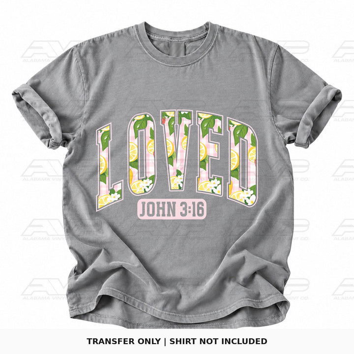 Loved John 3:16 Lemons Alabama Vinyl