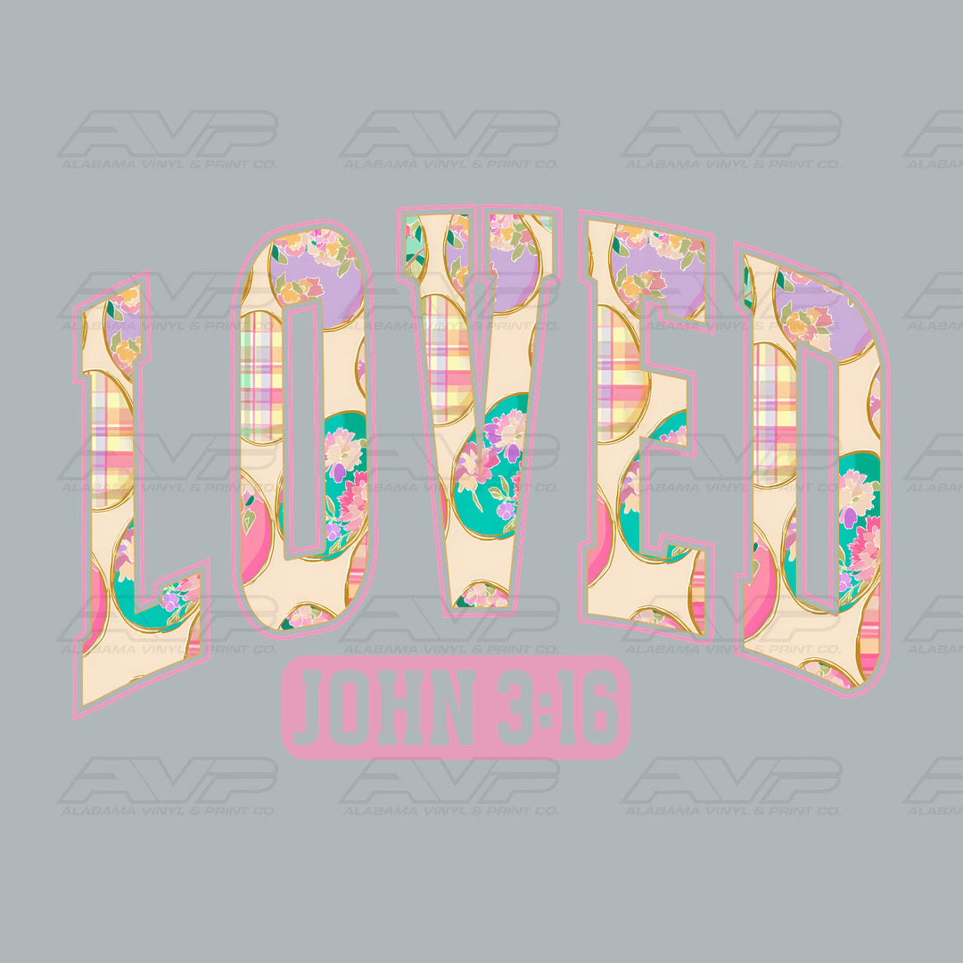 Loved John 3:16 Easter Alabama Vinyl