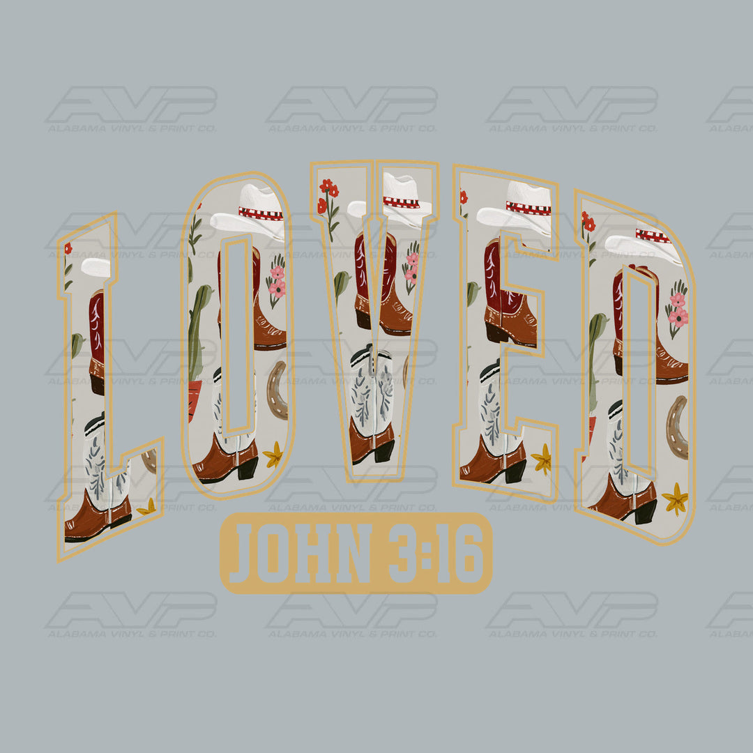 Loved John 3:16 Western Alabama Vinyl