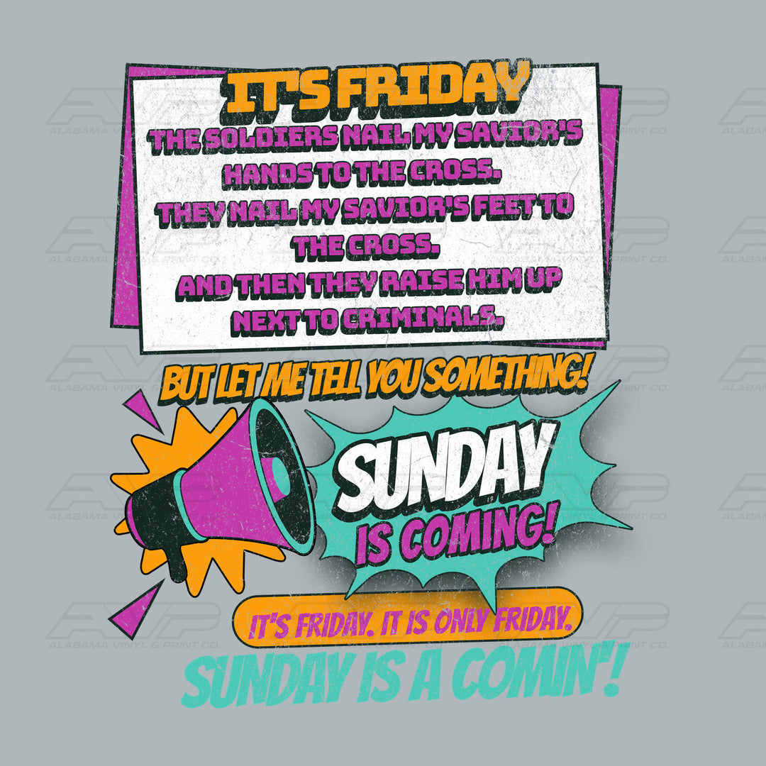 It's Friday Sunday Is Coming Purple Alabama Vinyl