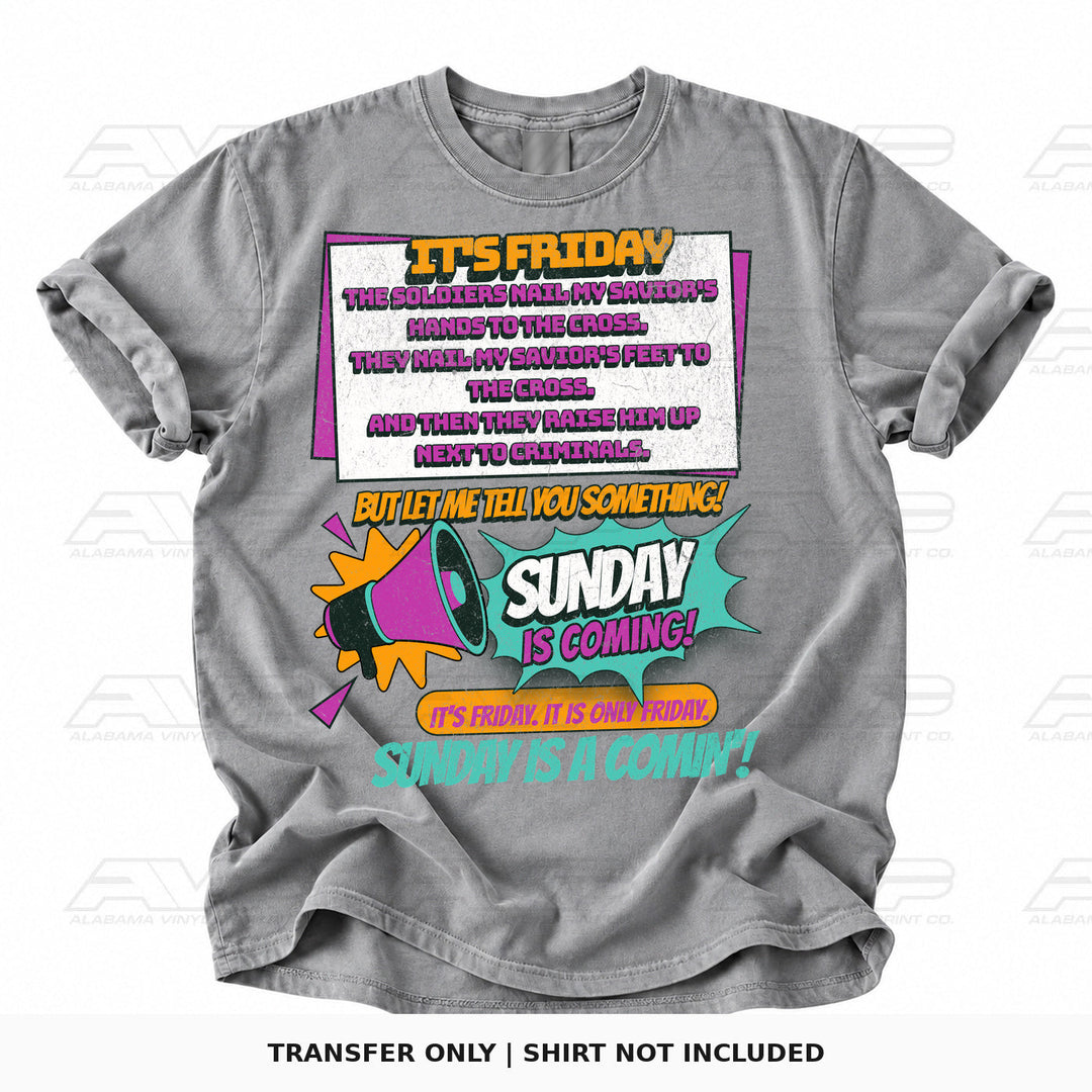 It's Friday Sunday Is Coming Purple Alabama Vinyl